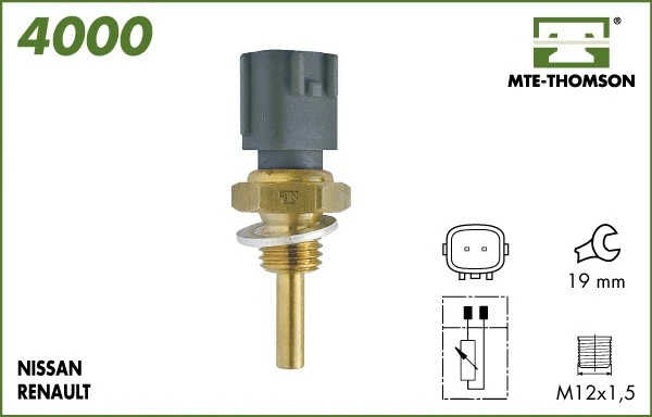 Sensor, coolant temperature (4000)