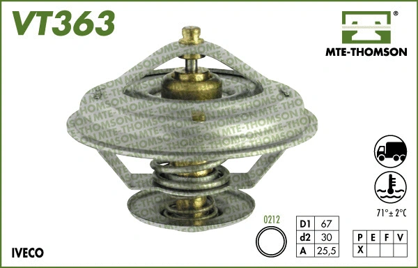 Thermostat, coolant (VT363.71)