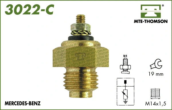 Sensor, coolant temperature (3022-C)