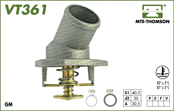 Thermostat, coolant (VT361.87)