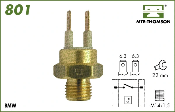 Temperature Switch, radiator fan (801.95/90)
