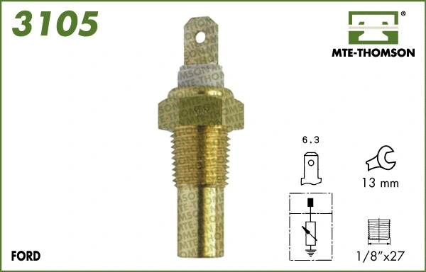 Sensor, coolant temperature (3105)