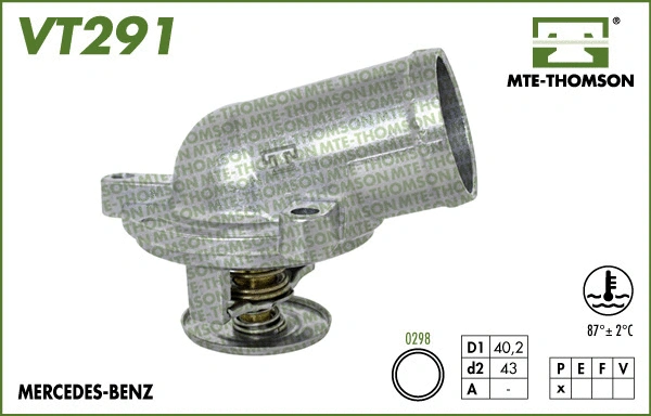 Thermostat, coolant (VT291.87)
