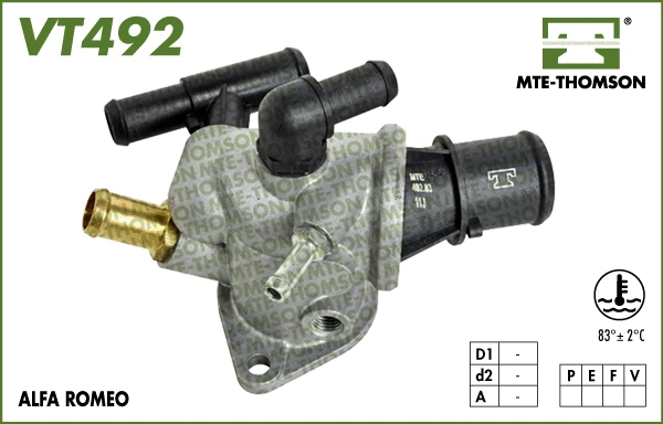 Thermostat, coolant (VT492.83)