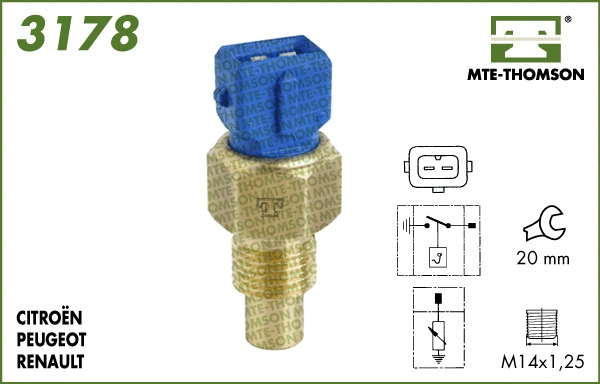 Sensor, coolant temperature (3178.122)
