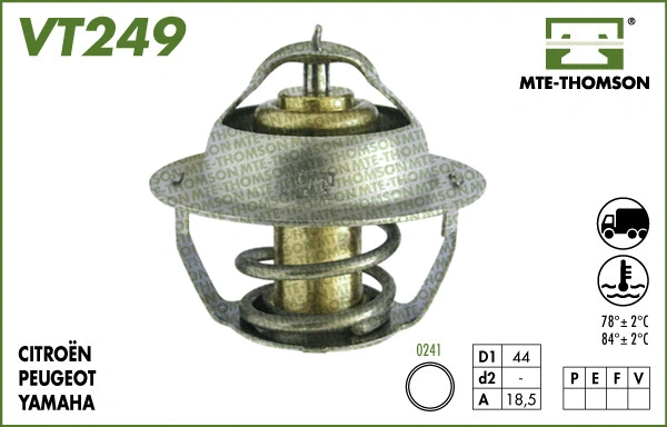 Thermostat, coolant (VT249.84)