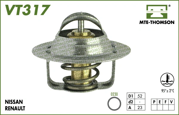 Thermostat, coolant (VT317.95)