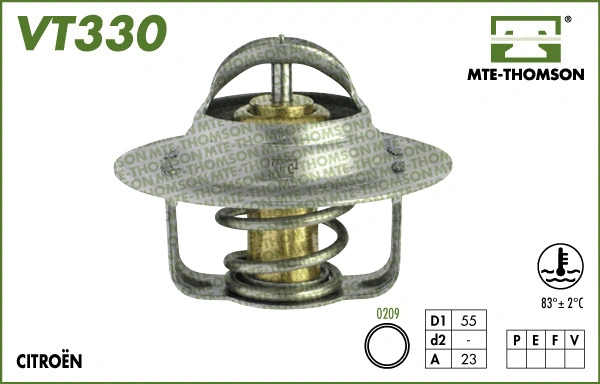 Thermostat, coolant (VT330.83)