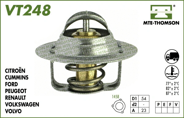 Thermostat, coolant (VT248.87)