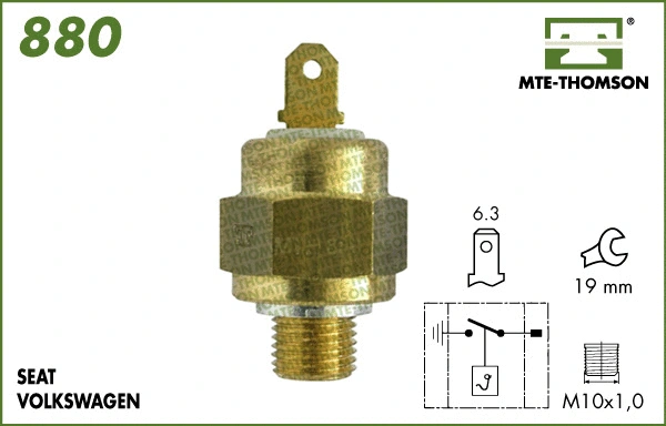 Temperature Switch, radiator fan (880.100)