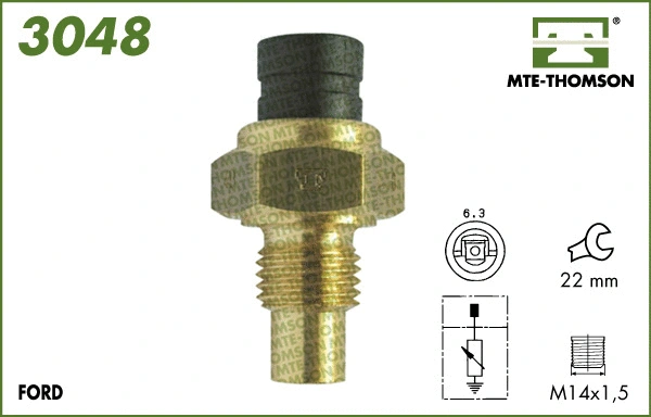 Sensor, coolant temperature (3048)