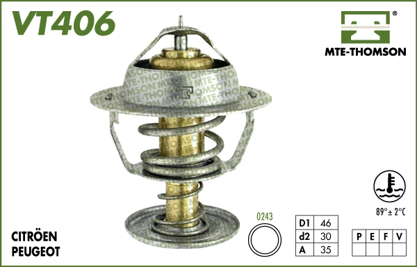 Thermostat, coolant (VT406.89)