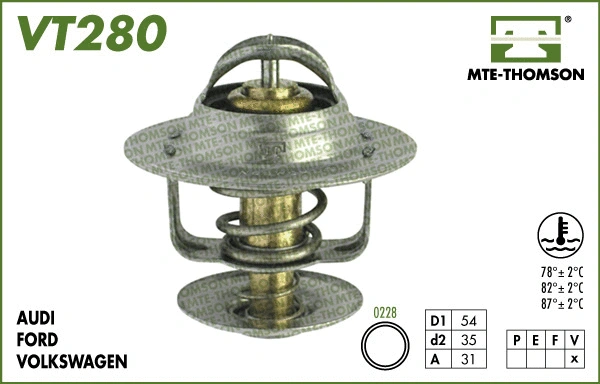 Thermostat, coolant (VT280.82)