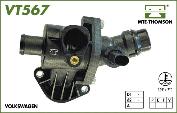 Thermostat, coolant (VT567.109)