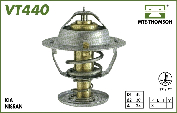 Thermostat, coolant (VT440.82)