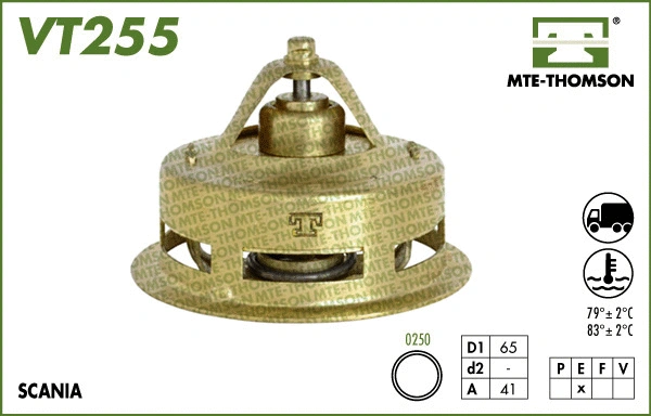 Thermostat, coolant (VT255.75)