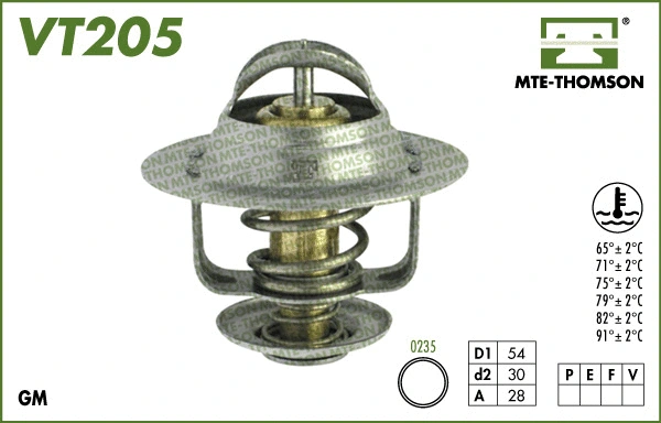 Thermostat, coolant (VT205.79)
