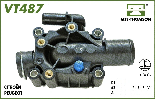 Thermostat, coolant (VT487.91)