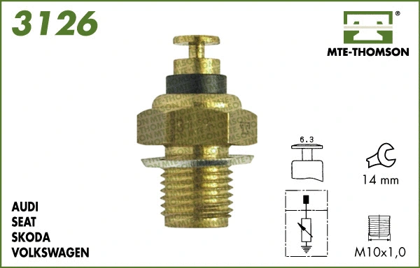 Sensor, coolant temperature (3126)