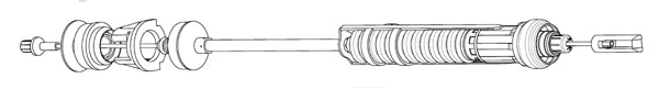 Cable Pull, clutch control (CT01157)