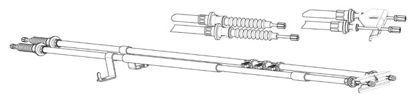 Cable Pull, parking brake (FO02226)