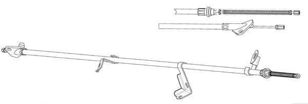 Cable Pull, parking brake (TO02212)