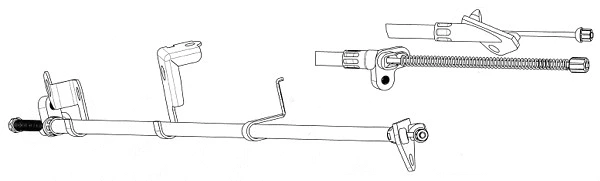 Cable Pull, parking brake (TO02193)