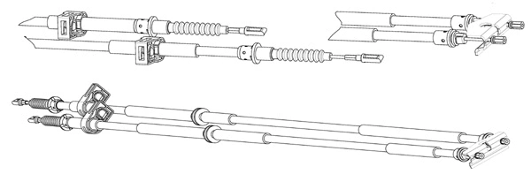 Cable Pull, parking brake (FO02228)