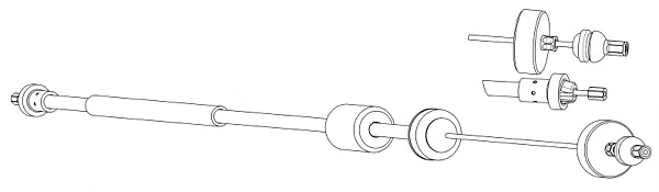 Cable Pull, clutch control (RT01176)