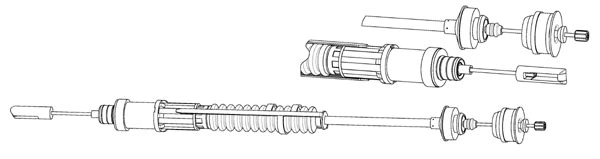 Cable Pull, clutch control (CT01156)