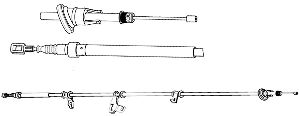 Cable Pull, parking brake (MI02113)