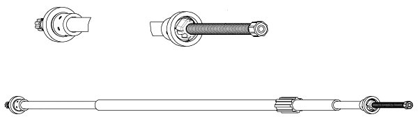 Cable Pull, parking brake (RT02299)