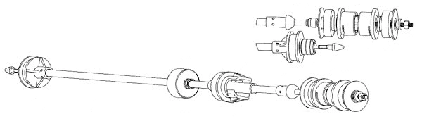 Cable Pull, clutch control (CT01142)