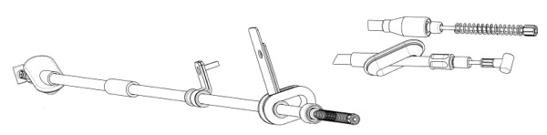Cable Pull, parking brake (OP02203)