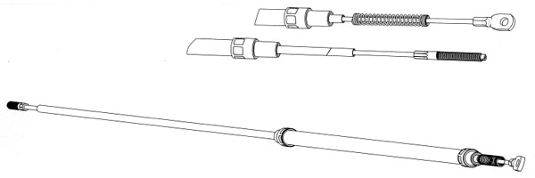 Cable Pull, parking brake (BW02111)