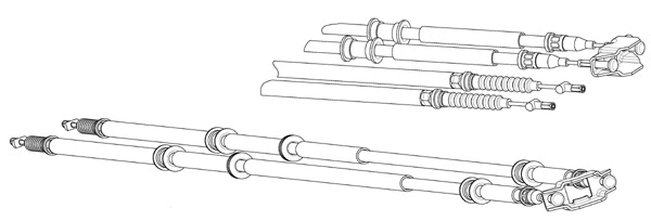 Cable Pull, parking brake (OP02194)