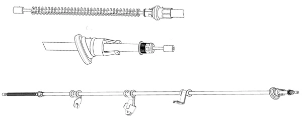 Cable Pull, parking brake (MI02115)