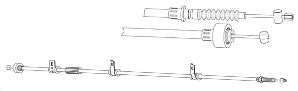 Cable Pull, parking brake (HY02124)