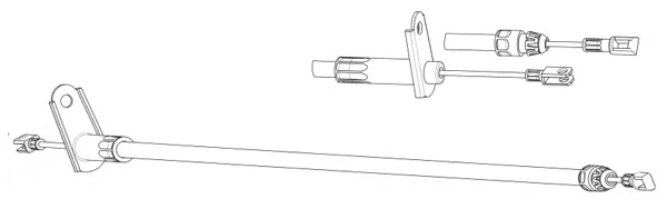 Cable Pull, parking brake (DM02165)