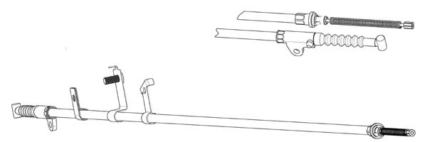 Cable Pull, parking brake (NI02146)