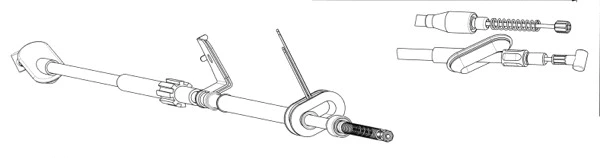 Cable Pull, parking brake (OP02204)