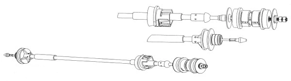 Cable Pull, clutch control (CT01151)