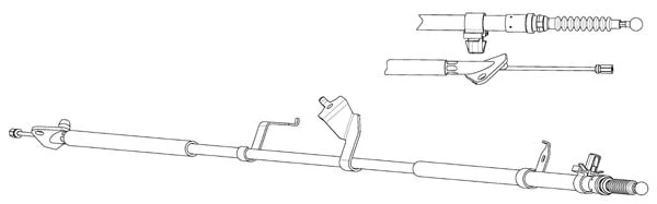 Cable Pull, parking brake (TO02203)