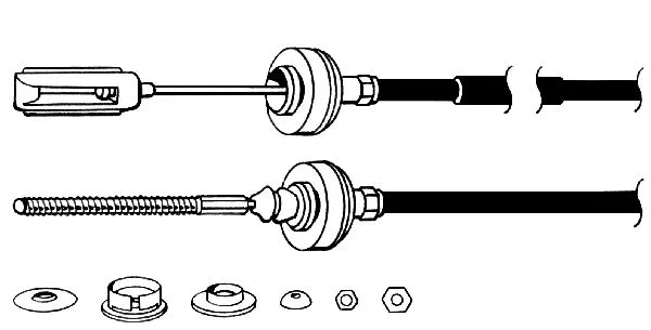 Cable Pull, clutch control (PU01130)