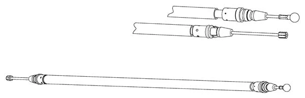 Cable Pull, parking brake (PU02230)