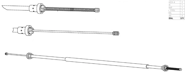 Cable Pull, parking brake (PU02239)