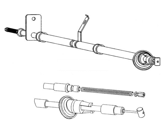 Cable Pull, parking brake (HY02116)