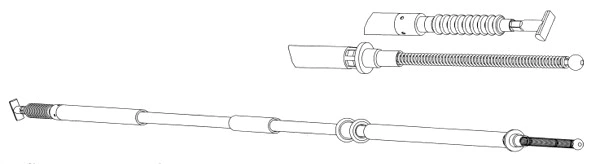 Cable Pull, parking brake (FA02237)