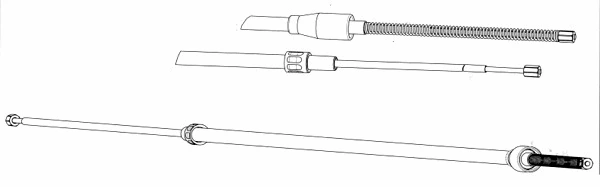 Cable Pull, parking brake (SK02106)