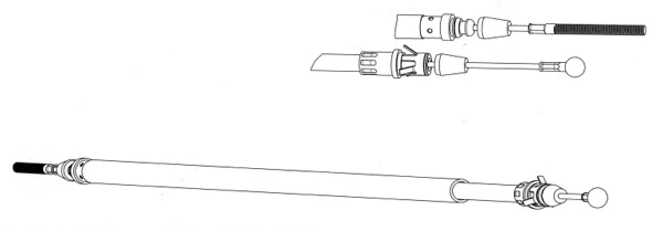 Cable Pull, parking brake (FA02260)